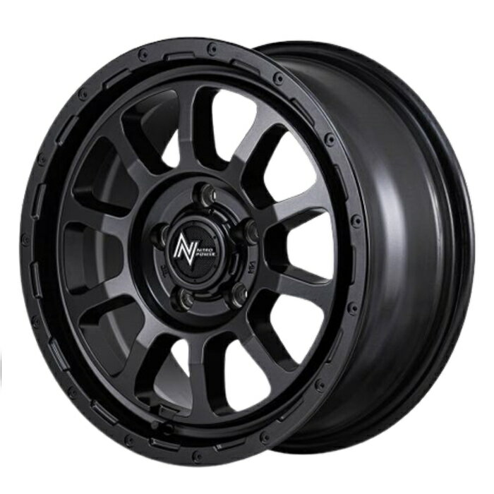 BRIDGESTONE ECOPIA NH200 195/50R16 NITRO POWER M10 PERSHING バレルブラック 16インチ 7J+40 5H-114.3 サマータイヤ ホイール 4本セット