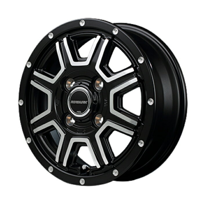 KENDA ICETEC VAN’Z WR01 145/80R12 80/78N LT ROADMAX WF-8 セミグロスブラック/ディスクポリッシュ 12インチ 4B+42 4H-100 4本セット