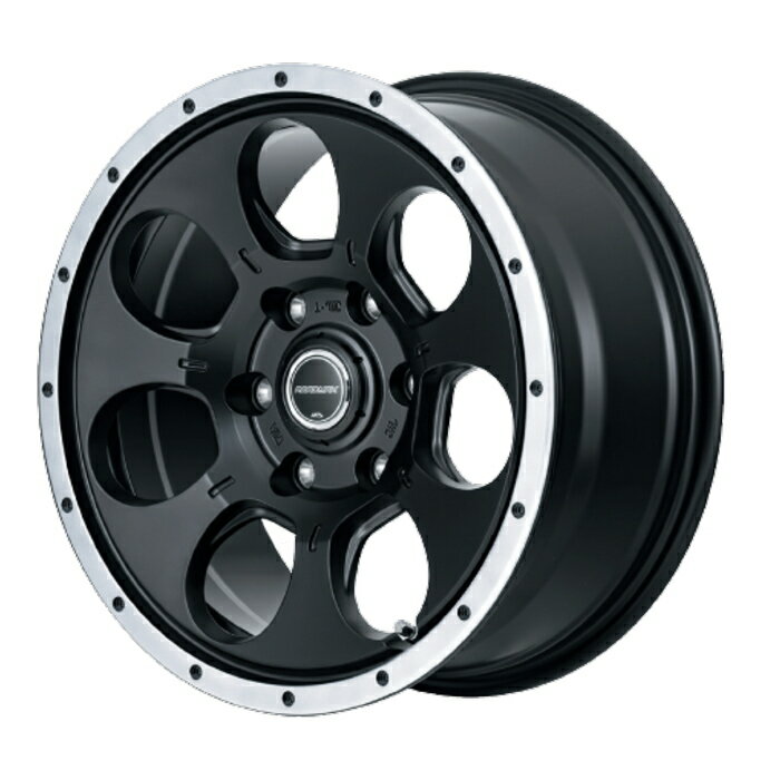 YOKOHAMA GEOLANDAR A/T G015 195/80R15 ROADMAX WO-7 セミグロスブラック/フランジDC 15インチ 5.5J+45 6H-139.7 サマータイヤ ホイール 4本セット