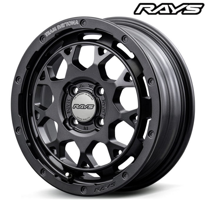 15インチ 4穴 100 5J RAYS/レイズ TEAM DAYTONA M9+ SPEC M ガンメタ AOJ チームデイトナ ホイール単品 4本セット
