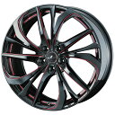 YOKOHAMA GEOLANDAR CV G058 225/55R17 LEONIS TE BK/SC RED 17インチ 6.5J+53 5H-114.3 サマータイヤ ホイール 4本セット(2)