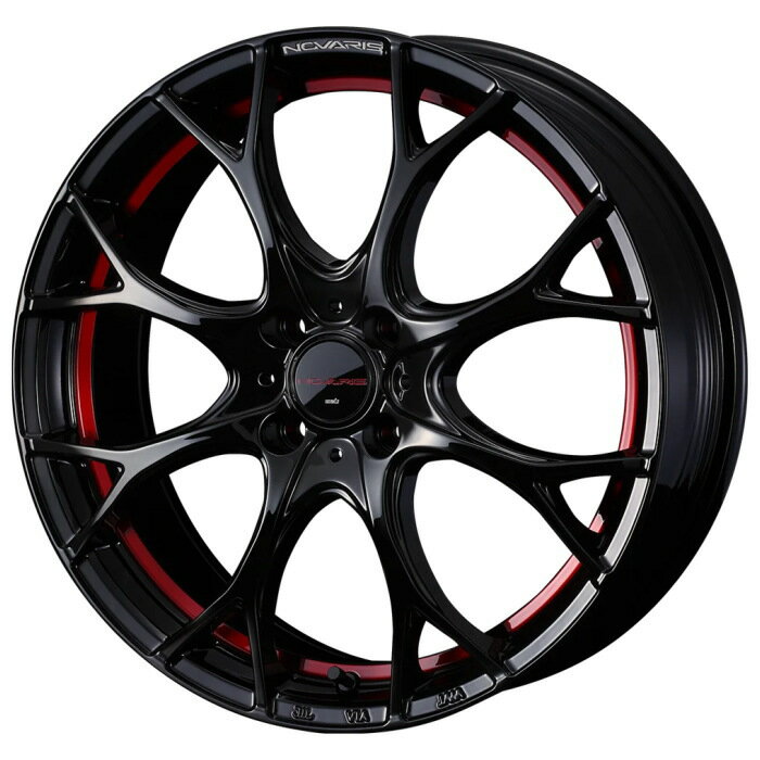 BRIDGESTONE BLIZZAK WZ-1 165/65R14 79Q NOVARIS ROHGUE UY ピアノブラック/レッドライン 14インチ 4.5J+45 4H-100 スタッドレス 4本セット