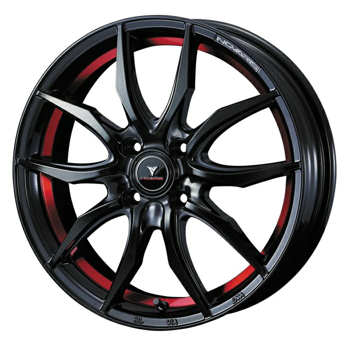 TOYO NANOENERGY 3Plus 175/70R14 NOVARIS ROHGUE VF ピアノブラック/レッドライン 14インチ 4.5J+45 4H-100 サマータイヤ ホイール 4本セット