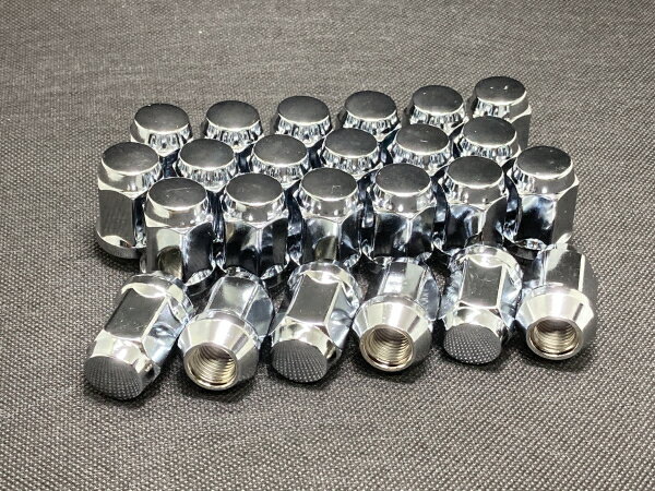 ブリヂストン製 ホイールナット メッキ 24個 M12×P1.25/P1.5-19HEX (ランドクルーザープラド/ハイラックス/ハイエース/キャラバン)