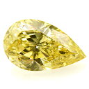 イエローダイヤモンド 1.04ct 裸石 ルース Very Light Brownish Yellow SI-1 バランスの良いペアシェイプ 鑑別書付 瑞浪鉱物展示館 4987