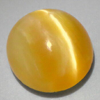 オパールキャッツアイ 2.90ct 裸石 ルース 透明~亜透明 明瞭なキャッツアイ効果 ブラジル 瑞浪鉱物展示館 5010