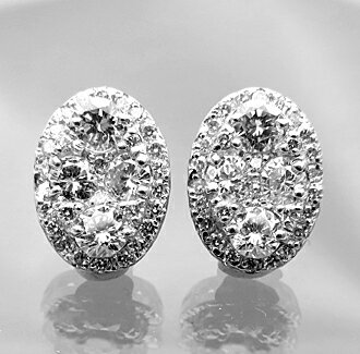 Rakuten - ダイヤモンドピアス 0.84ct/2 プラチナ ゴージャスなデザイン 瑞浪鉱物展示館 送料無料 5082