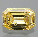 イエローダイヤモンド ルース 0.09ct Fancy Orangy Yellow SI-1 中宝ソーティング付 瑞浪鉱物展示館 5105