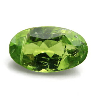 グリーンエンスタタイト ルース レアストーン 0.46ct クリーンな黄緑 ミャンマー 瑞浪鉱物展示館 5265