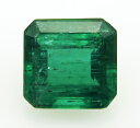 値打ち！　高彩度の濃い青緑　ブラジル産/ 0.90ct　5.9x5.8x3.5mm/ 宝石名:エメラルド/ 鑑別書の名称:エメラルド/ 産地:Tocatins ブラジル/ 産状:熱水性鉱脈/ 色:高彩度の濃い青緑　透明/ インクルージョン:ライトインクルージョン/ 鉱物名:緑柱石　Beryl/