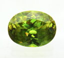 3207 イエローグリーンスフェン 3.95ct 暗黄緑 魅惑の強テリ! マダガスカル : 瑞浪鉱物展示館 【送料無料】(4)
