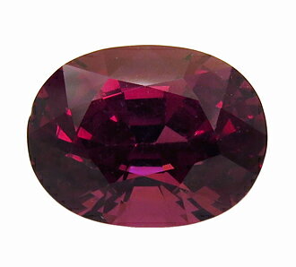 3332 ロードライトガーネット 7.62ct クリーン 深い赤みを帯びたグレープカラー タンザニア : 瑞浪鉱物展示館 【送料無料】