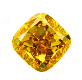 3635 オレンジイエローダイヤモンド 0.373ct Fancy Deep Orangy Yellow SI-1【中宝ソーティング】瑞浪鉱物展示館【送料無料】