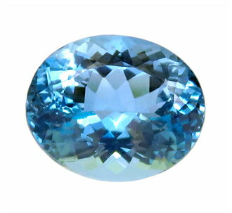 サンタマリア アフリカーナはアクアマリンのトップブランド/ 8.07ct　13.9x11.4x8.4mm/ 宝石名:ベリル　Beryl/ 亜種名:アクアマリン/ プロモート名:アクアマリンサンタマリアアフリカーナ/ 産地:モザンビーク/ 色:ブライトブルー(日本色彩研究所)/ インクルージョン:ニアフローレス/ 鉱物名:緑柱石　Beryl/