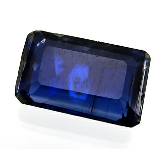 4066 レアストーン 裸石 ルース ブルー カイヤナイト 2.89ct 高彩度の濃青 ネパール産 瑞浪鉱物展示館