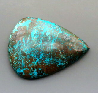 4221 裸石 ルース クリソコーラ 40.11ct 珪孔雀石 黒銅鉱を伴う コンゴ産 瑞浪鉱物展示館 1