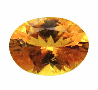 クリノヒューマイト 0.79ct オレンジ Pamir タジキスタン 瑞浪鉱物展示館 4447