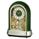 置き時計 シチズン メロディ 電波時計 CITIZEN 置時計4RN427-005 クリスタル付き 回転飾り 緑木目光沢仕上げ プラスチック枠 文字入れ不可 取り寄せ品(3)