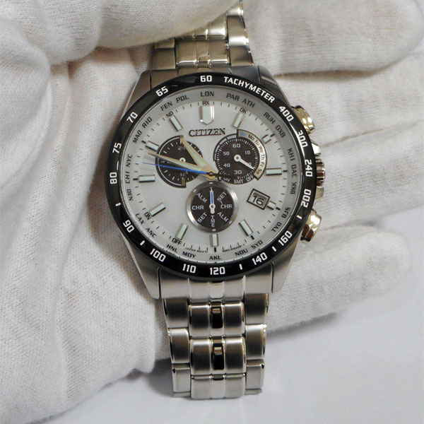 シチズン時計 CITIZEN WATCH シチズンコレクション CB5874-90A エコ・ドライブ電波時計 ダイレクトフライト クロノグラフ 名入れ刻印対応有料 取り寄せ品「c-ka」