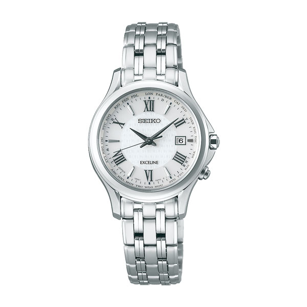セイコー ソーラー電波時計 SWCW161 エクセリーヌ 女性用腕時計 SEIKO EXCELINE 刻印対応有料 取り寄せ..