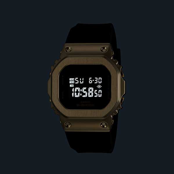 名入れ 名前 刻印 10文字付 カシオ Gショック ジーショック G-SHOCK 小ぶり 小型 GM-S5600UGP-1JF スクエア メタル ベゼル メンズ 腕時計 国内正規品 取り寄せ品