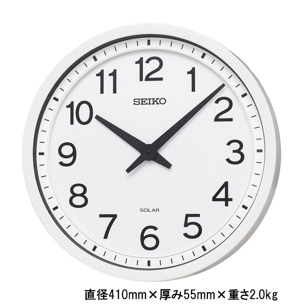 Rakuten - セイコー SEIKO ソーラー 電波時計 オフィス向け 直径41cm 大きめ 壁掛け時計 SF245W 取り寄せ品