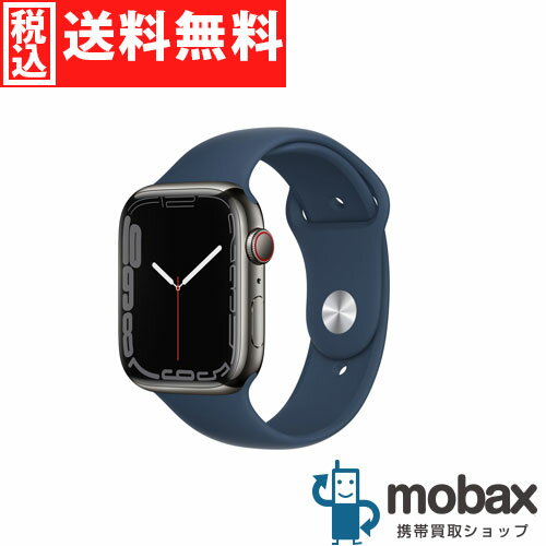 ◆ポイントUP◆【新品未開封品（未使用）】 Apple Watch Series 7 GPS + Cellularモデル 45mm　MKL23J/A　[グラファイトステンレススチールケースとアビスブルースポーツバンド]