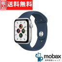 ◆ポイントUP◆【新品未開封品（未使用）】 Apple Watch SE GPSモデル 44mm　MKQ43J/A　[シルバーアルミニウムケースとアビスブルースポーツバンド ]