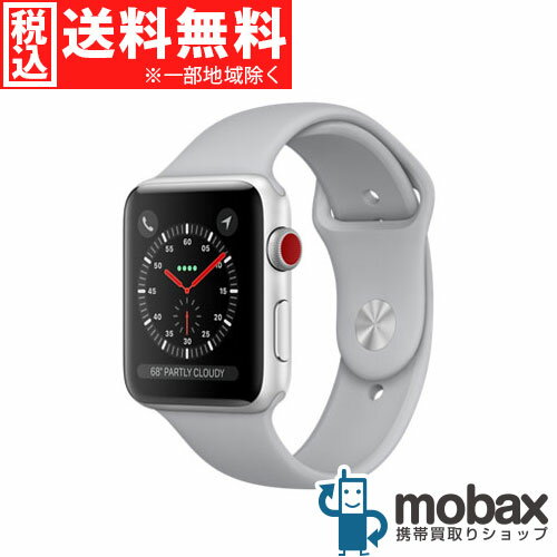 ◆ポイントUP◆【新品未開封品(未使用)】Apple Watch Series 3 42mm GPS+cellularモデル MQKM2J/A [シルバーアルミニウム/フォッグスポーツバンド]