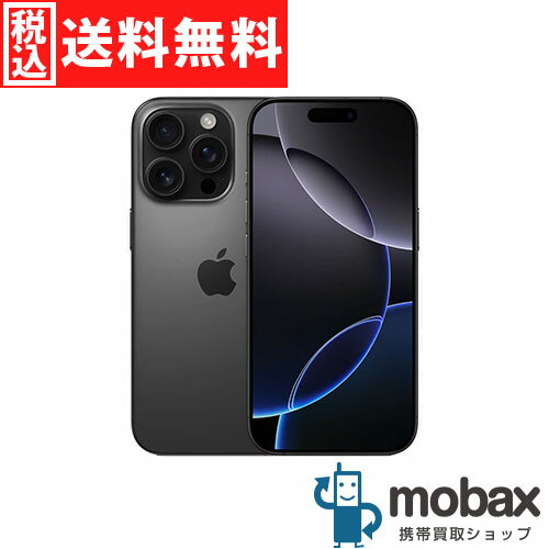 ◆ポイントUP◆《国内版SIMフリー》【超美品】【中古】 iPhone 16 Pro 512GB　[ブラックチタニウム]　バッテリー容量91％　MYN43J/A 白ロム Apple 6.3インチ（SIMフリー）