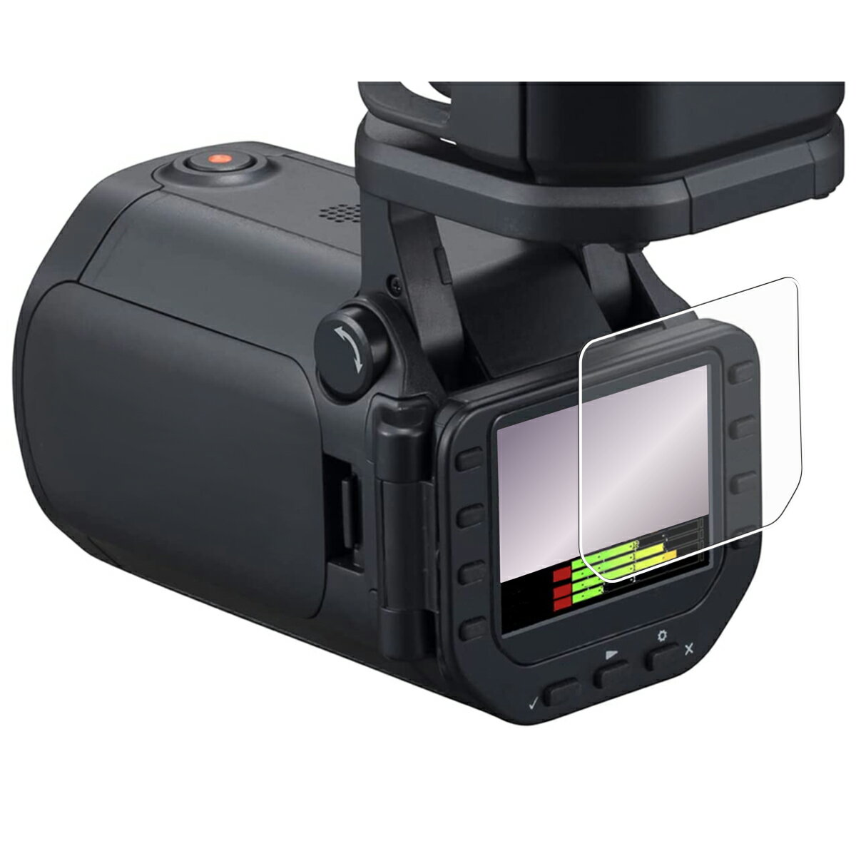 ZOOM Handy Video Recorder Q8n-4k 用 AR/マット ハイブリッド 高機能 反射低減 保護フィルム ★ ズーム ハンディ ビデオ レコーダー