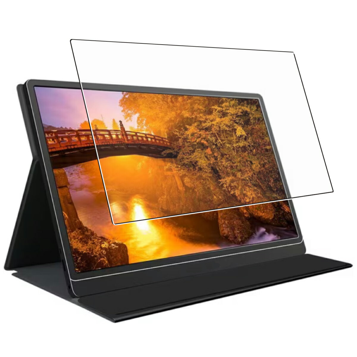【2枚セット】JAPANNEXT JN-MD-IPS1564FHDR 用 [N40] 高硬度 9H ブルーライトカット クリア 液晶 保護 フィルム ★ ジャパンネクスト 強化 ガラスフィルム と同等の 高硬度9H フィルム