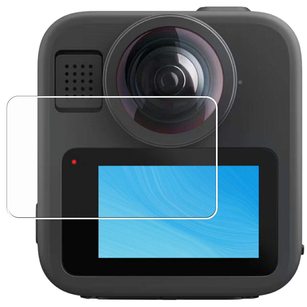 【2枚セット】GoPro MAX2 用 高硬度 9H ブルーライトカット クリア 液晶 保護 フィルム ★ 強化 ガラスフィルム と同等の 高硬度9H フィルム ゴープロ マックスツー