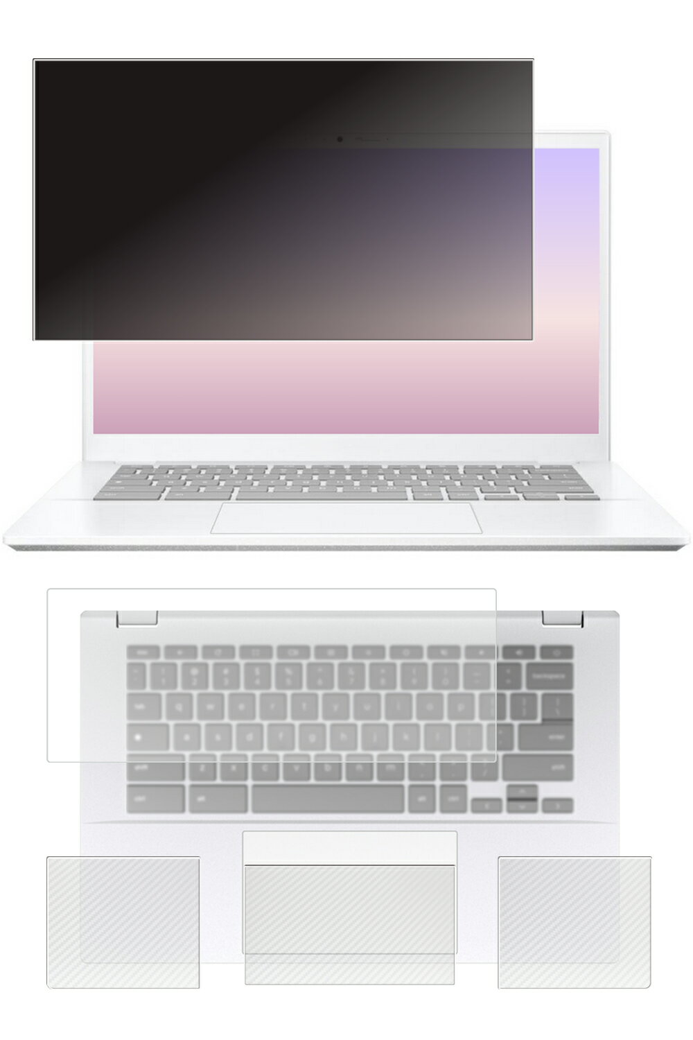 4å(+ѡ쥹+åѥå+ܡɥС)ASUS Chromebook Plus CX34 CX3402 2024ǯǥ  [N35] 2way Τɻ ץ饤Хݸ վ ݸ ե  ܥĴ ݸե 