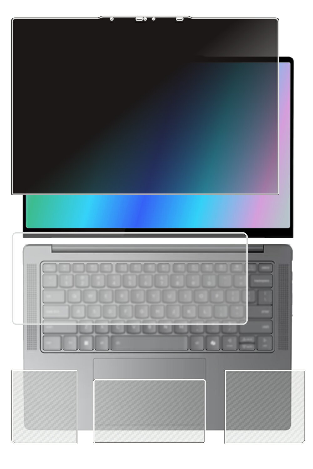 【4点セット(画面+パームレスト+タッチパッド+キーボードカバー)】ASUS ExpertBook CX54 Chromebook Pl..