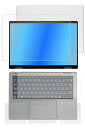 【5点セット(画面+天板+パームレスト+タッチパッド+キーボードカバー)】HP Envy x360 14-fc 14-fc0000 2024年モデル 用 [N35] 超撥水 すべすべタッチ 抗菌 クリア タイプ 液晶 保護 フィルム ＋ カーボン調 保護フィルム ★