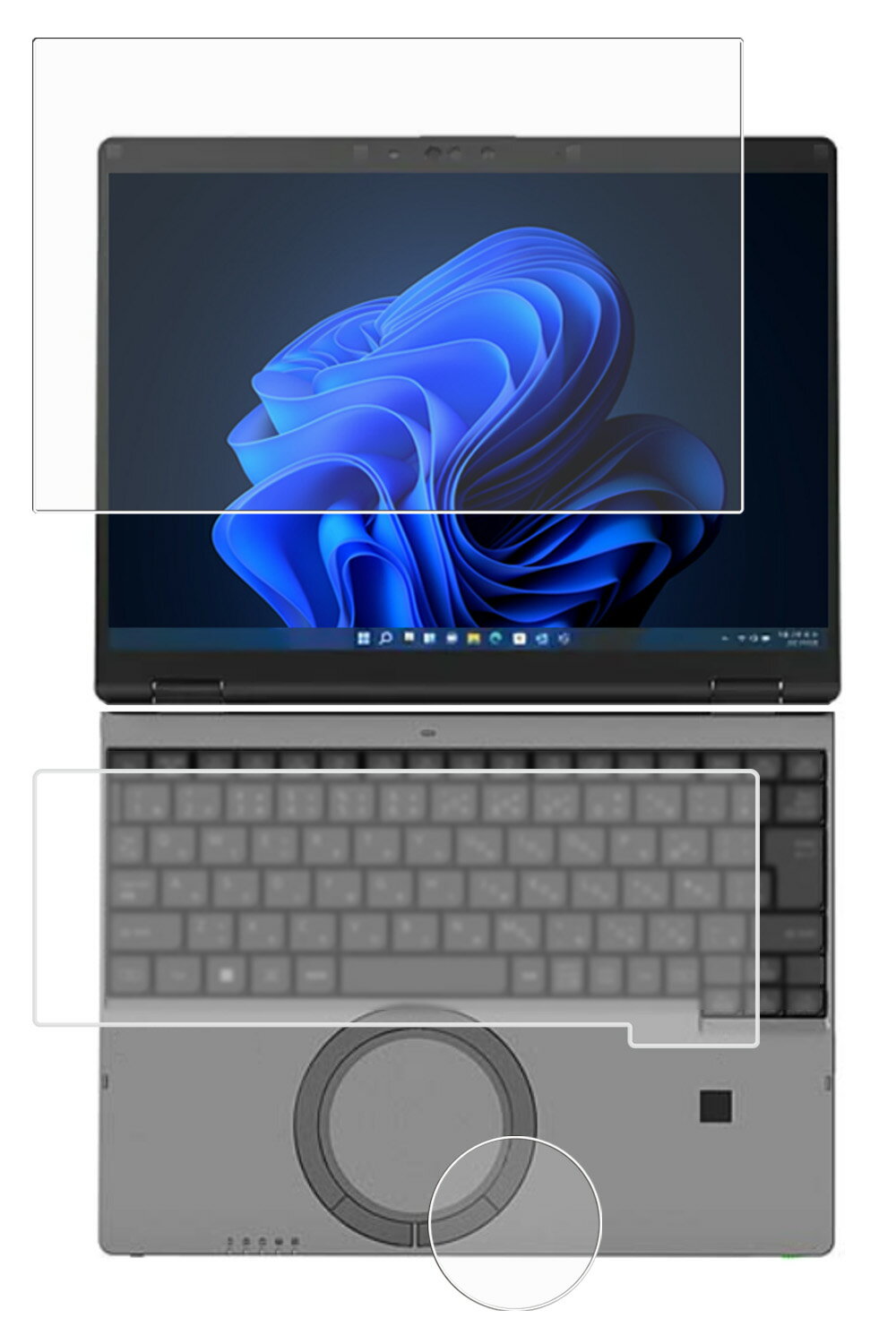 【3点セット(画面+タッチパッド+キーボードカバー)】 Panasonic Let's note SRシリーズ SR3 2022/23年非タッチモデル 用 [10] 高機能 反射防止 スムースタッチ 抗菌 液晶 保護 フィルム ★