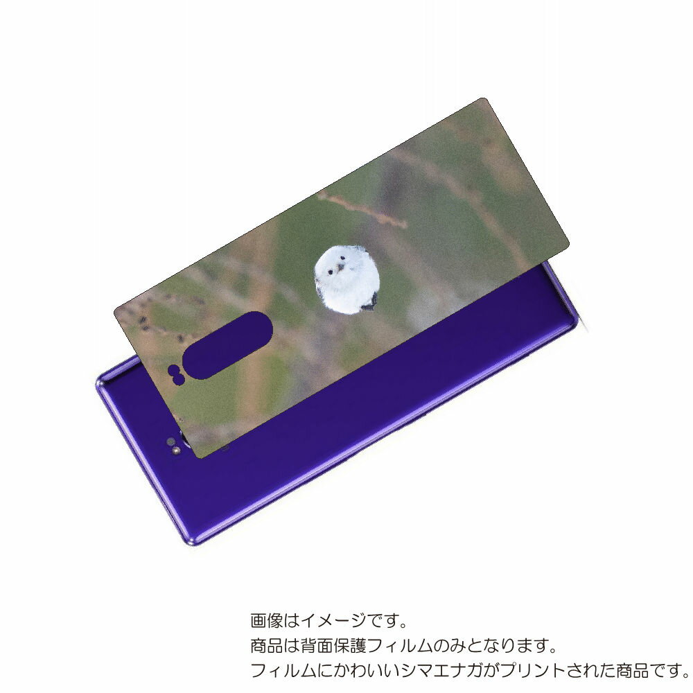 SONY Xperia 1 用 背面 保護 フィルム かわいい シマエナガ の プリント ( Photo by 小原玲 ) ★ ソニー エクスペリア ワン しま...