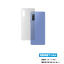 【2枚セット】Sony Xperia 10 III 用【 カーボン調 クリア 】背面 保護 フィルム ★ ソニー エクスペリア テン スリー