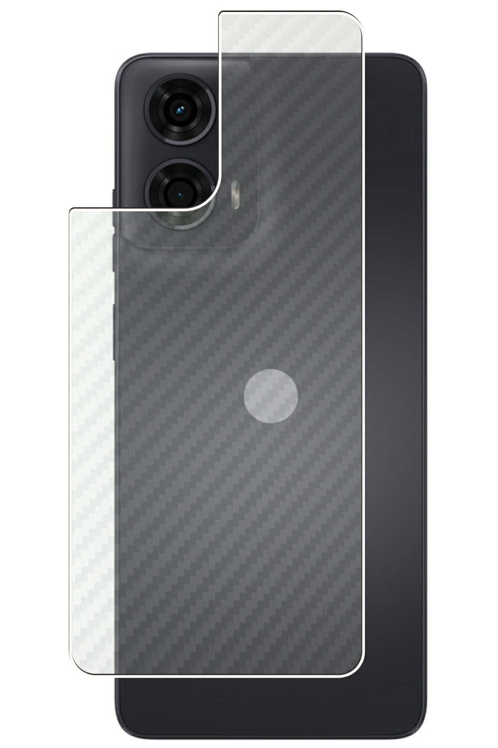 【スーパーSALE 半額 50%OFF】モトローラ moto g24 用 カーボン調 クリア 背面 保護フィルム ★ motorola モト ジートゥエンティー...