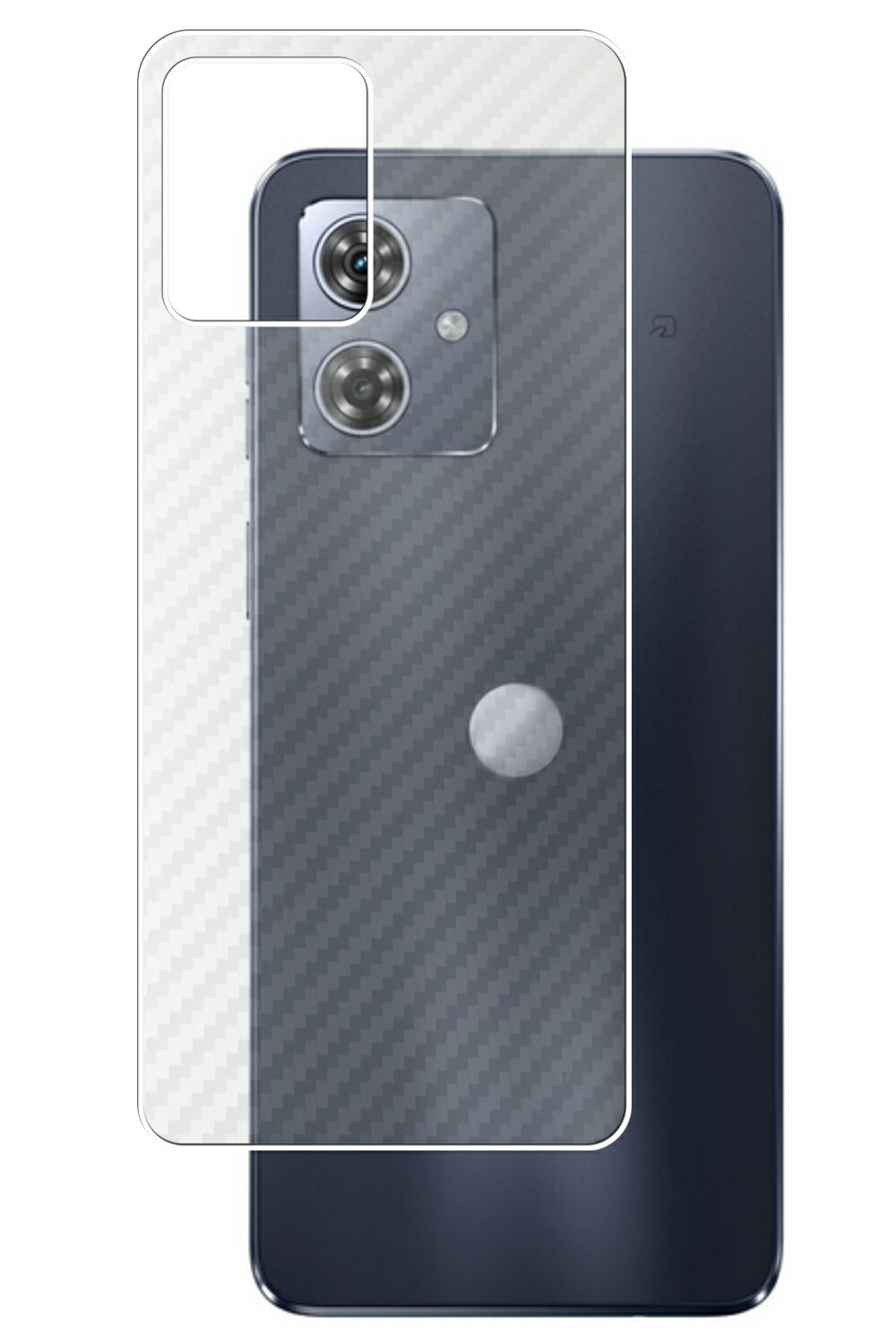 【スーパーSALE 半額 50%OFF】モトローラ moto g64 / g64y 5G 用 カーボン調 クリア 背面 保護フィルム ★ motorola モト...