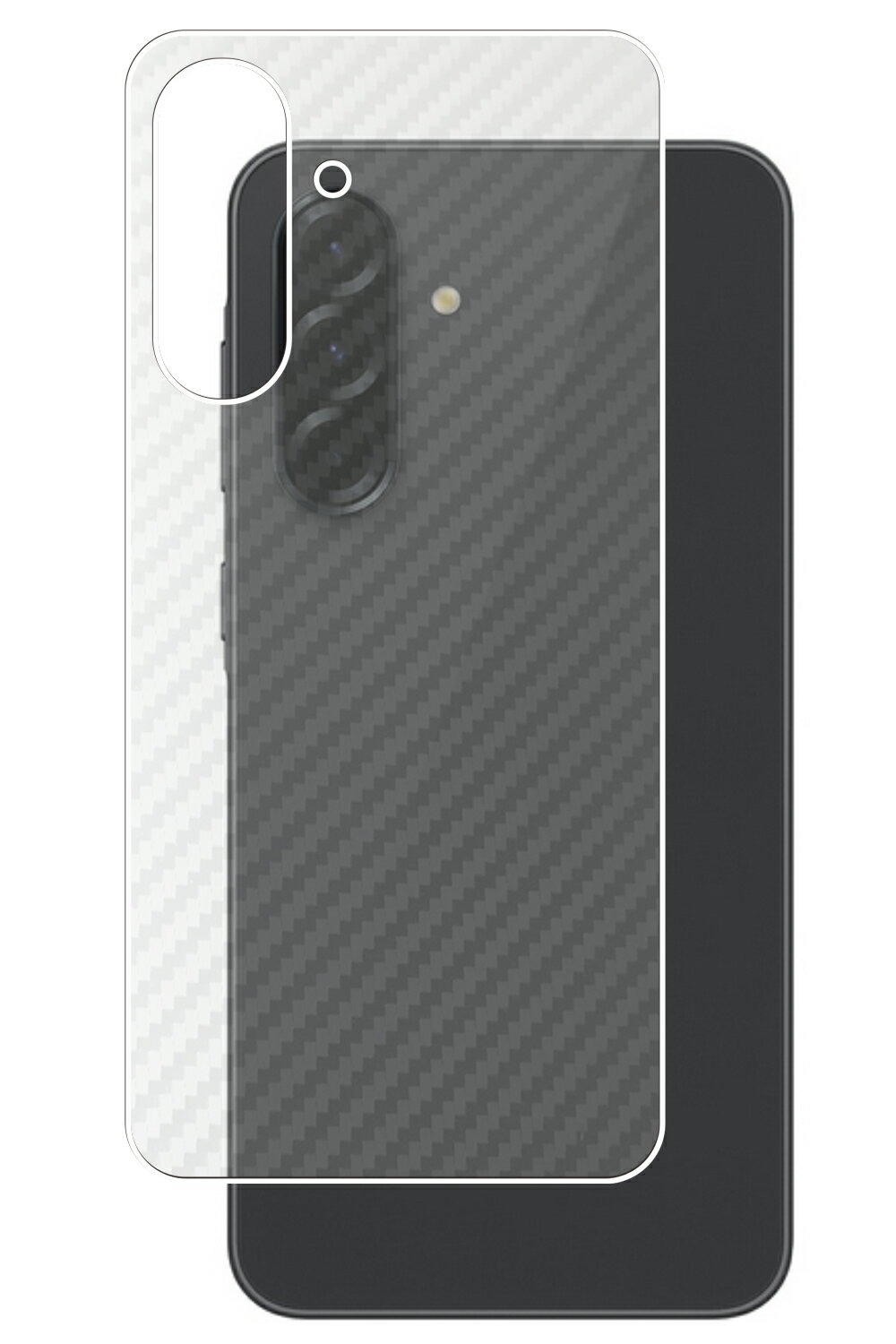 【スーパーSALE 半額 50%OFF】Galaxy A36 5G 用 カーボン調 クリア 背面 保護フィルム ★ Samsung ギャラクシー エーサーティー...