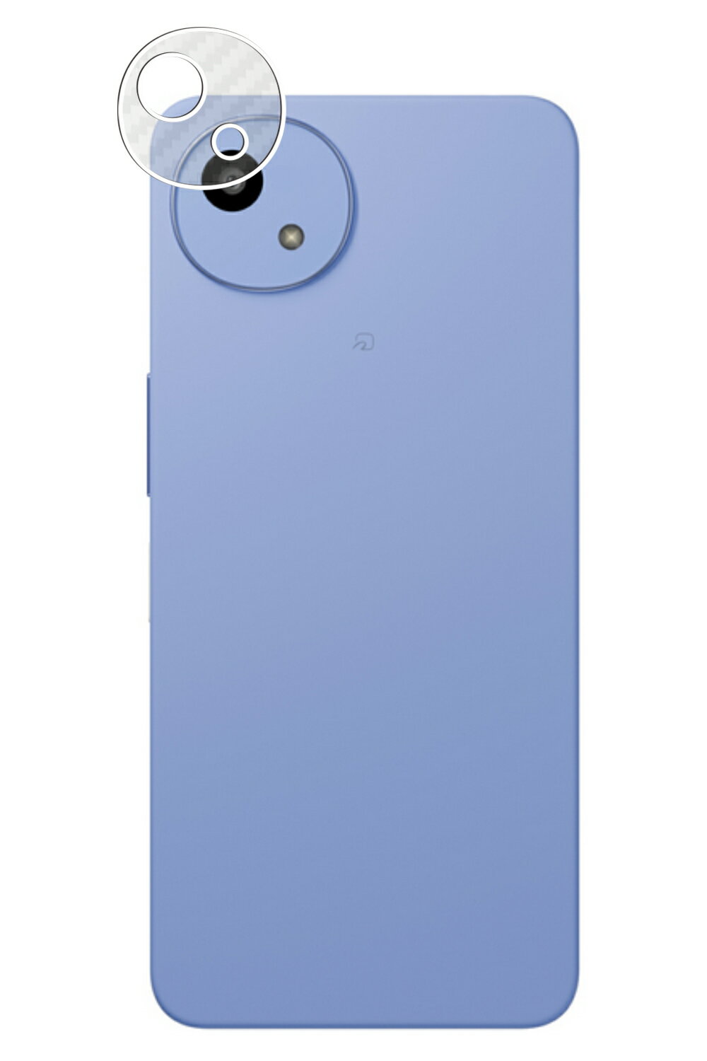 【2枚セット】AQUOS wish5 カメラ周辺部 用 カーボン調 クリア 背面 保護フィルム ★  ...