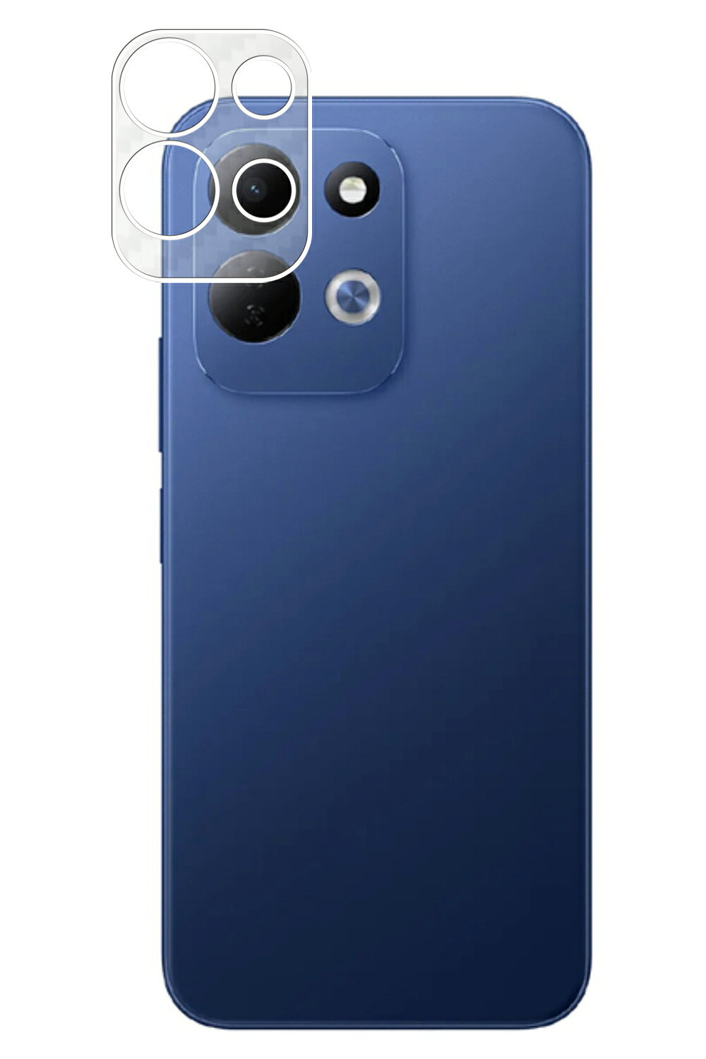 Xiaomi REDMI 17 カメラ周辺部 用 カーボン調 クリア 保護フィルム ★ シャオミ レッドミー セブンティーン
