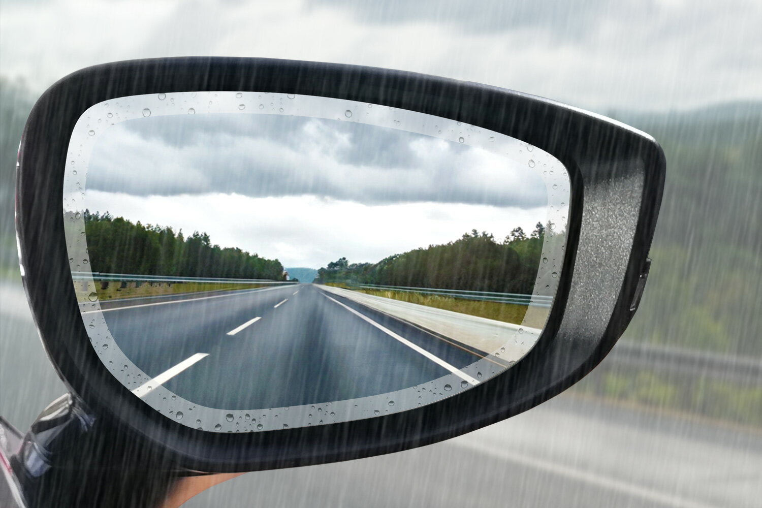 [2枚セット] 日本製 MAZDA3 （マツダ スリー）BP系 2024年8月モデル対応 親水 フィルム ドアミラー サイドミラー 車用 防曇 フィルム [専用形状タイプ] 保護 シート フィルム 傷防止