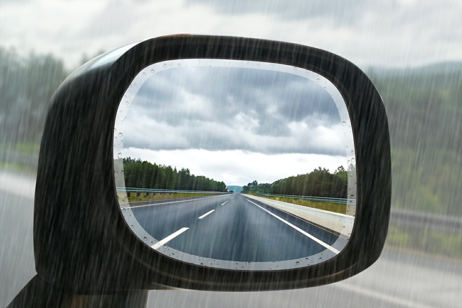 [2枚セット] 日本製 HONDA N-VAN（ホンダ エヌバン） 2024年モデル対応 親水 フィルム ドアミラー サイドミラー 車用 防曇 フィルム [専用形状タイプ] 保護 シート フィルム 傷防止