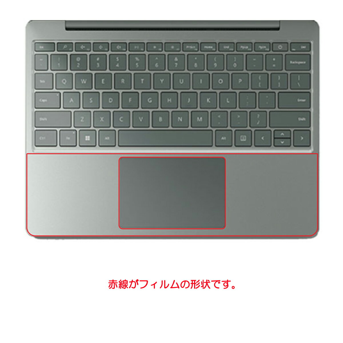 Microsoft Surface Laptop Go 2 用 カーボン調 クリア パームレスト 専用 保護 フィルム ★ マイクロソフト サーフェス ゴーツー