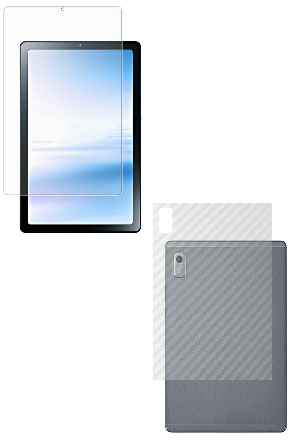 【2枚組(画面+背面)】NEC LAVIE Tab T9 T0975/GAS TAB09/H01 TAB09/H02 2023年6月モデル 用 [8] 高硬度 9H アンチグレア タイプ 液晶 保護 フィルム ＋ カーボン調 背面 保護フィルム ★ 強化 ガラスフィルム と同等の 高硬度9H エヌイーシー ラヴィ タブ