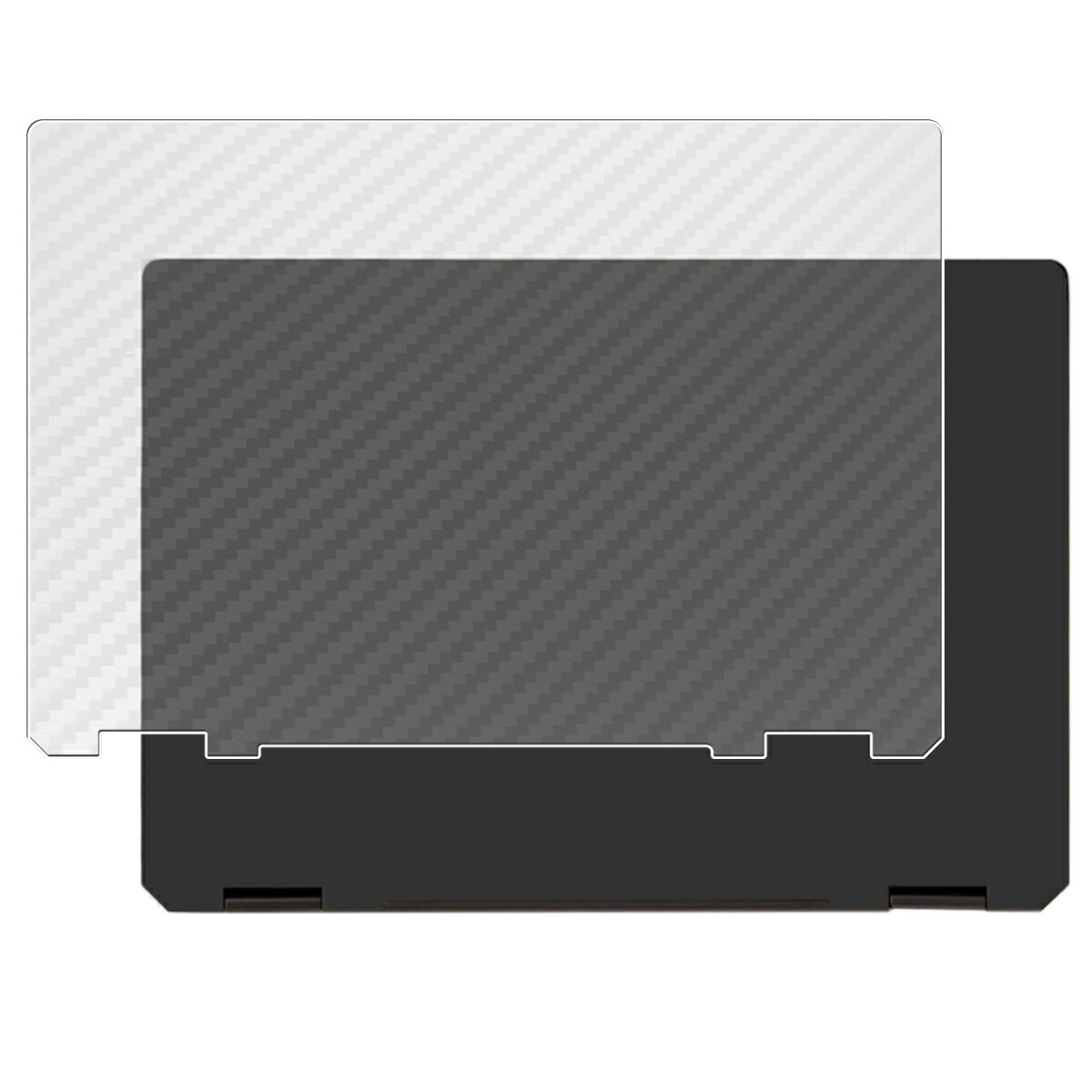 HP Spectre x360 14-eu 14-eu0000 2024年モデル 用 [N35] カーボン調 クリア 天板 保護 フィルム ★ エ..