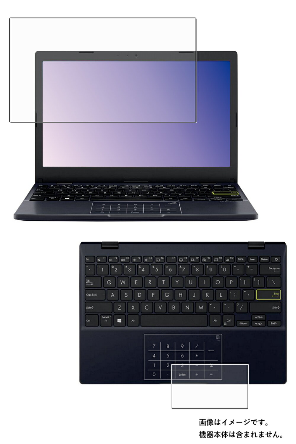【2枚組(画面+タッチパッド)】 ASUS E210KA 2022年モデル 用 [10] マット 反射低減 タイプ 液晶 保護 フィルム ★ エイスース